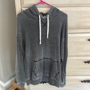 Gray, hooded sweatshirt from American Eagle